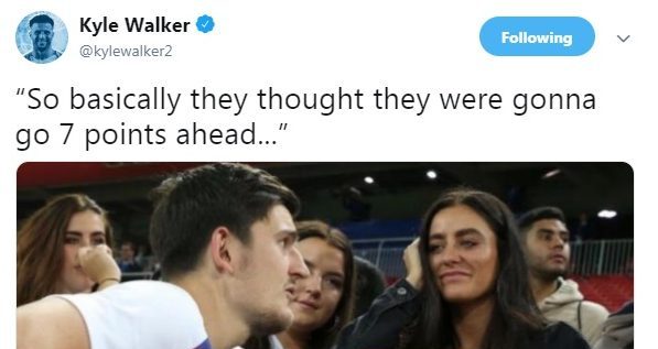 (Photo) Tweet of the day as Kyle Walker rustles every Liverpool fan with a social media update