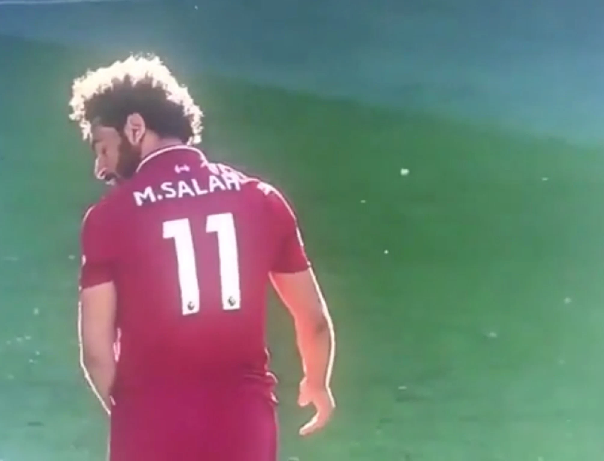 Mo Salah disappointed after Milner takes the ball away from him