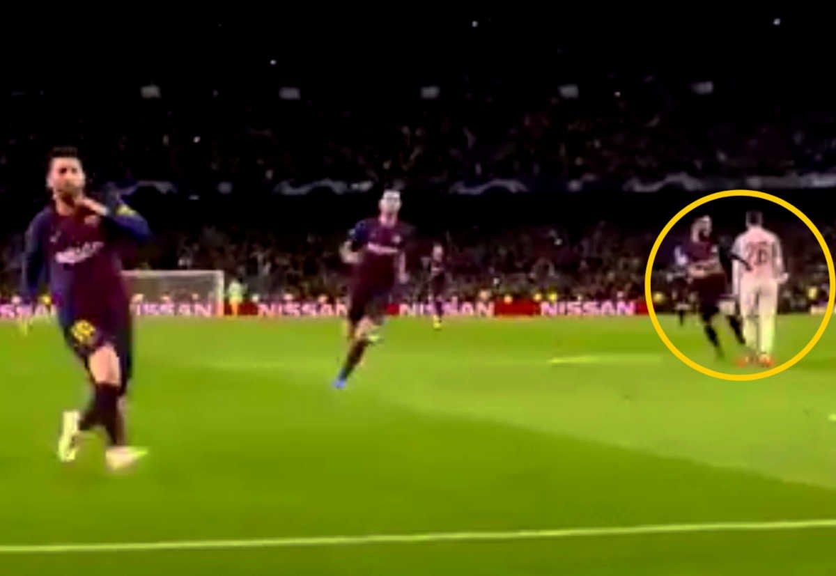 New footage shows Luis Suarez running straight towards Andrew Robertson after Messi’s goal