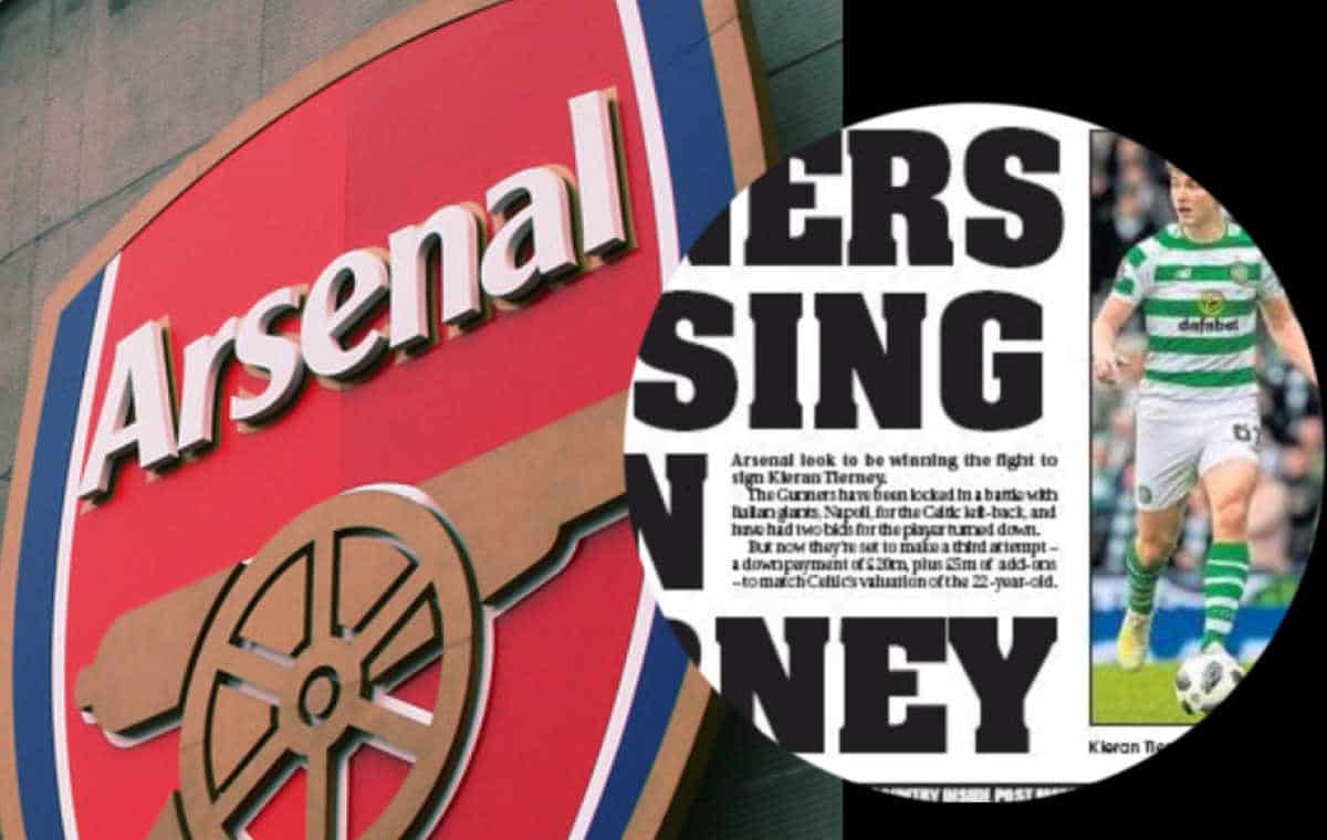 The big headline from Scottish outlet Sunday Post that has got Arsenal fans excited this morning