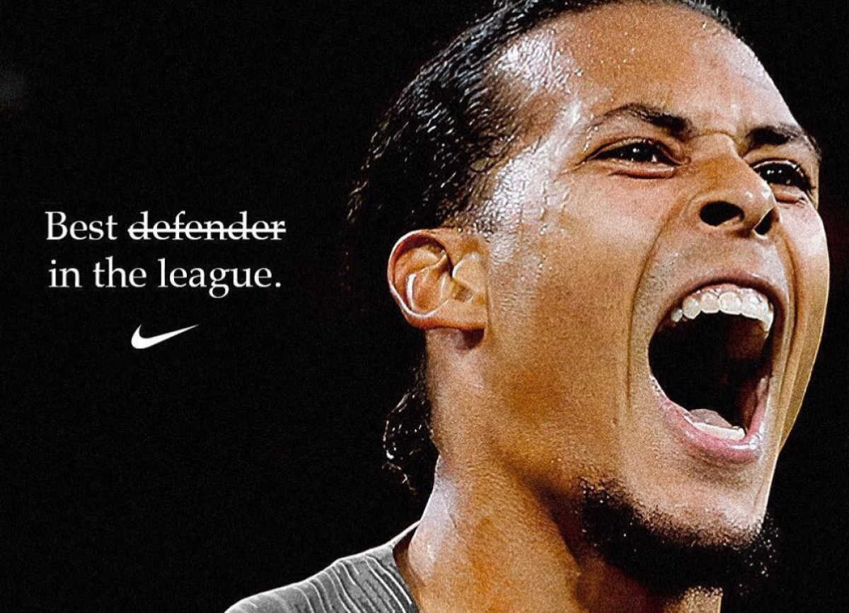 Marketing game on point as Nike put up a mammoth Virgil van Dijk billboard in Liverpool
