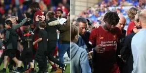 Iconic - Divock Origi's 'man of the people' moment with the fans after Liverpool v Tranmere