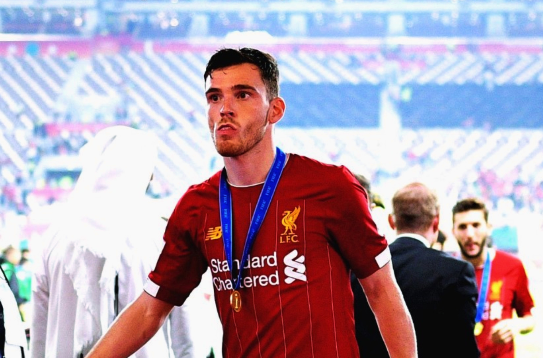 Video of Andy Robertson chasing Liverpool head of fitness during title celebrations goes viral