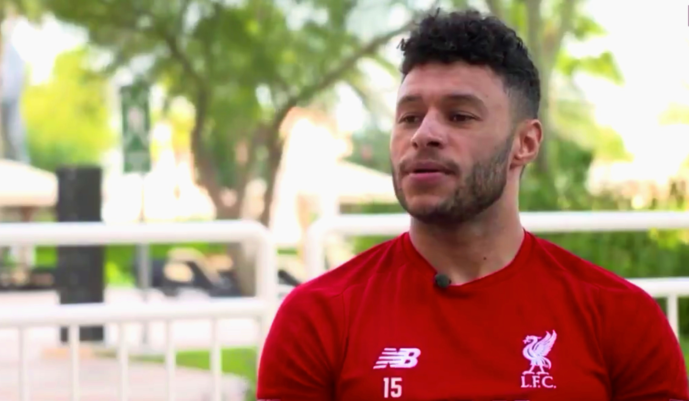 (Video) Brilliant LFCTV footage of Ox and Mo Salah scrapping during an interview surfaces online