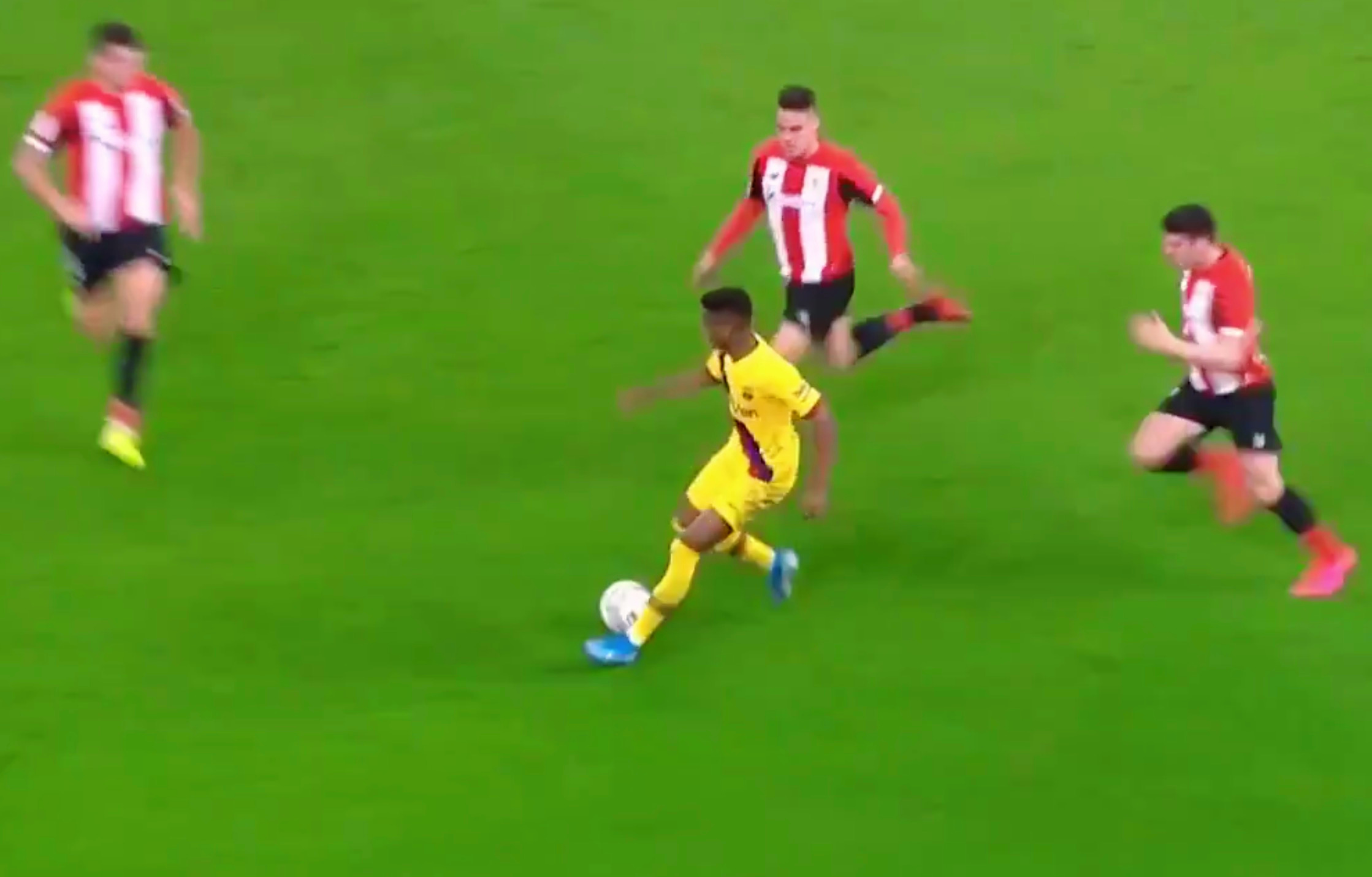 (Video) Ansu Fati skill to destroy 3 Athletic players might have been the only bright spot for Barcelona