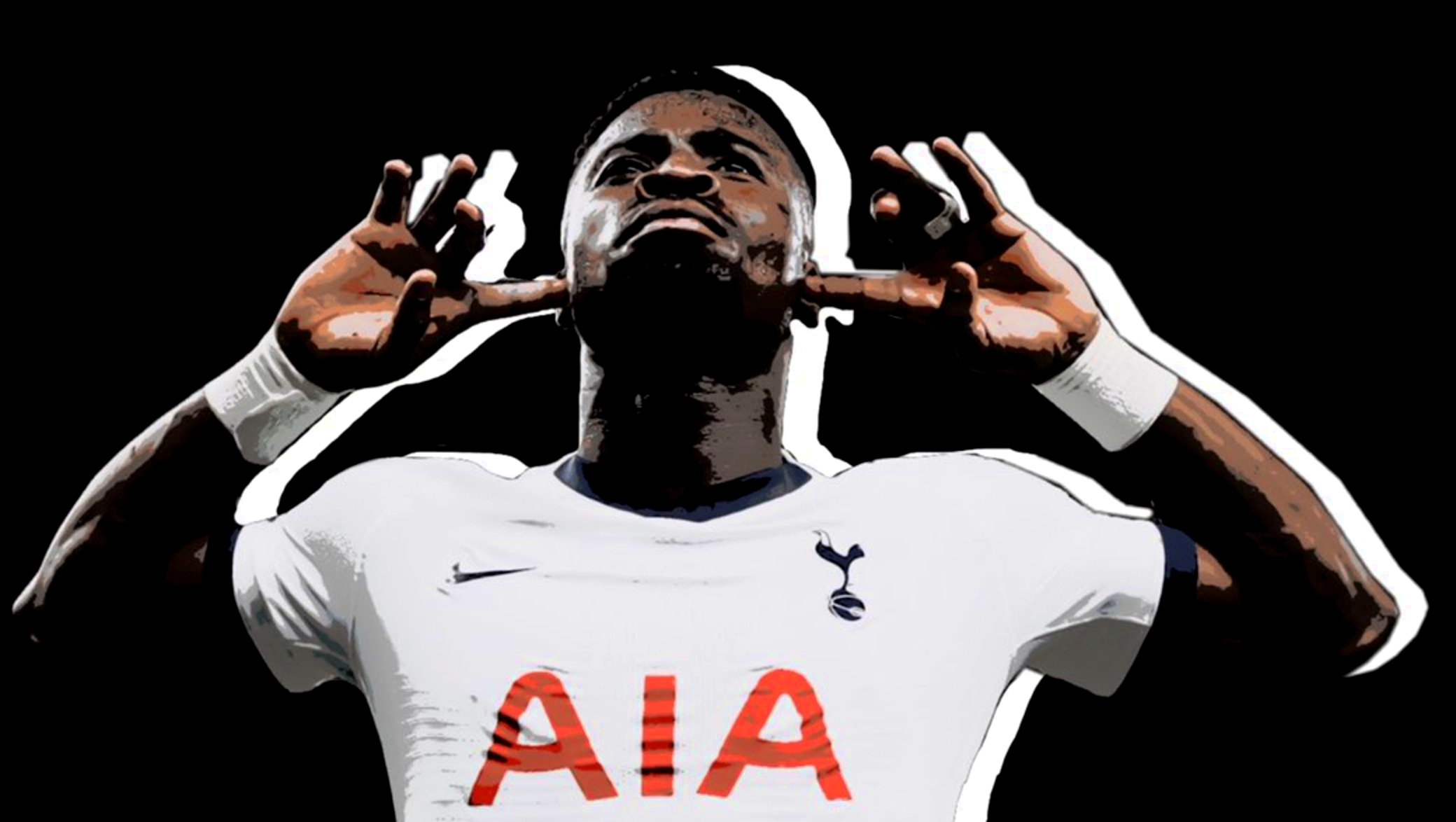 Inject It: Serge Aurier brushing stewards aside to celebrate with Tottenham fans after 3rd goal against Villa