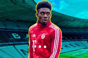 The moment Alphonso Davies recorded a speed of 35.4 km_h in the match against Fortuna Dusseldorf