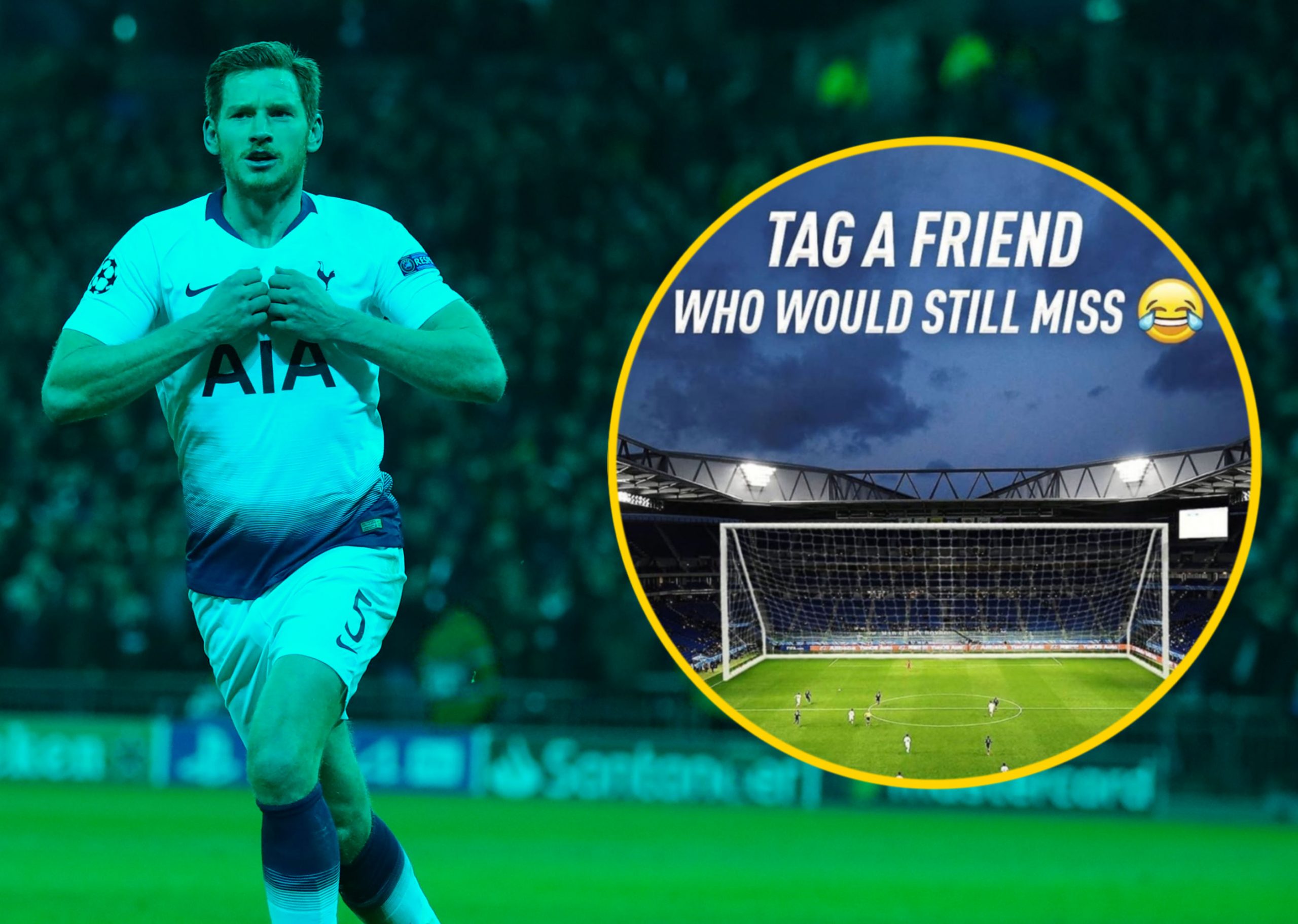 (Image) Jan Vertonghen spotted taking the mick out of his Tottenham teammates on Instagram