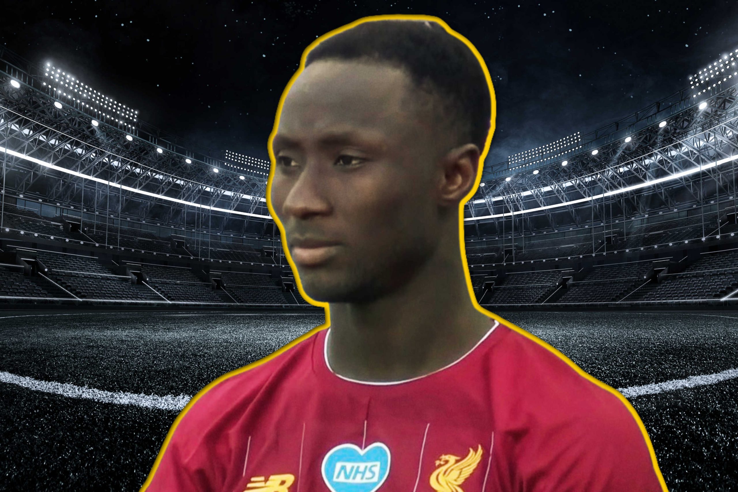 Naby Keita in Liverpool home kit