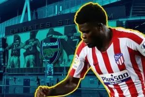 Rumored Arsenal target Thomas Partey puts a crunching tackle on Lionel Messi