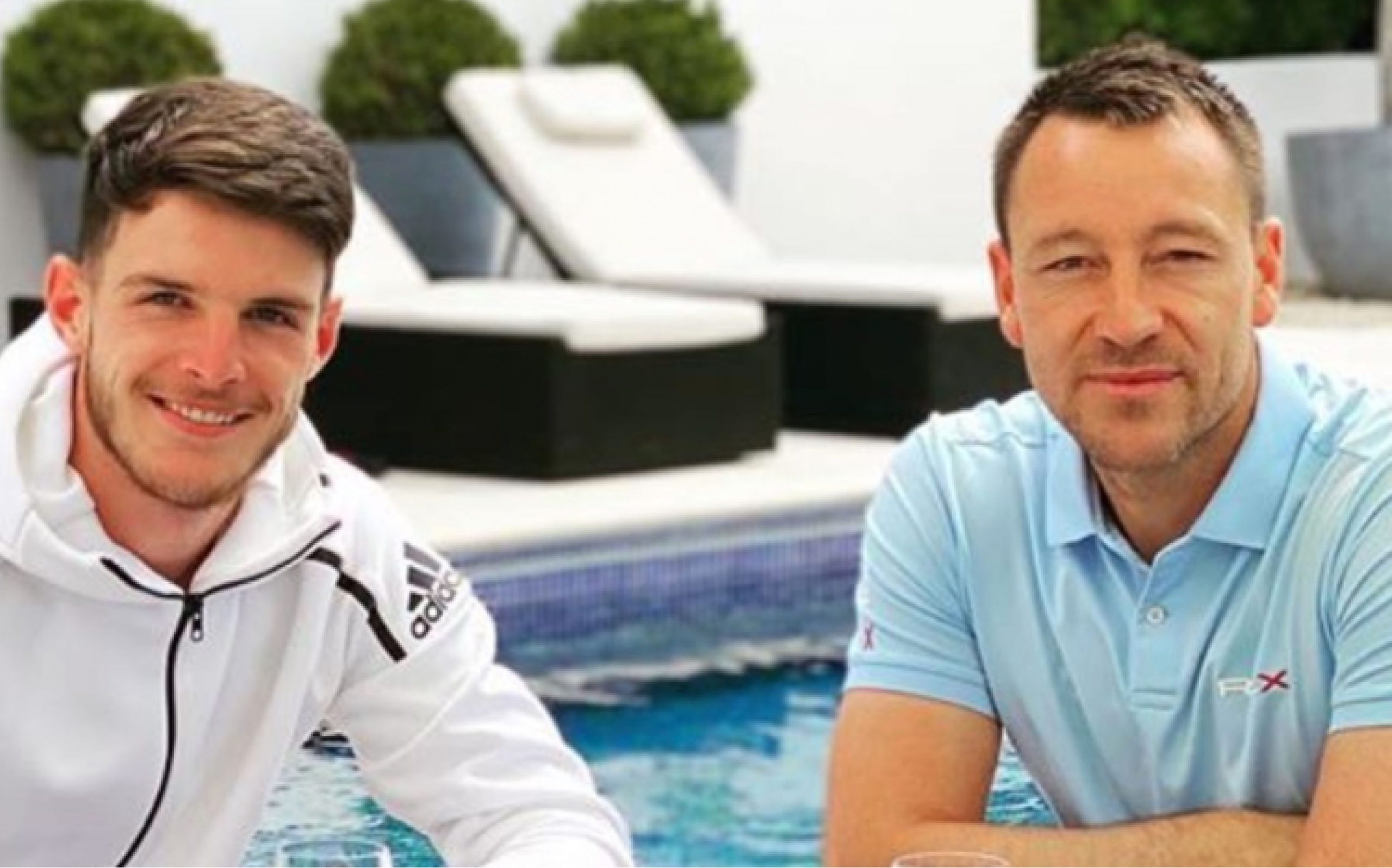 Declan Rice and John Terry hanging out together