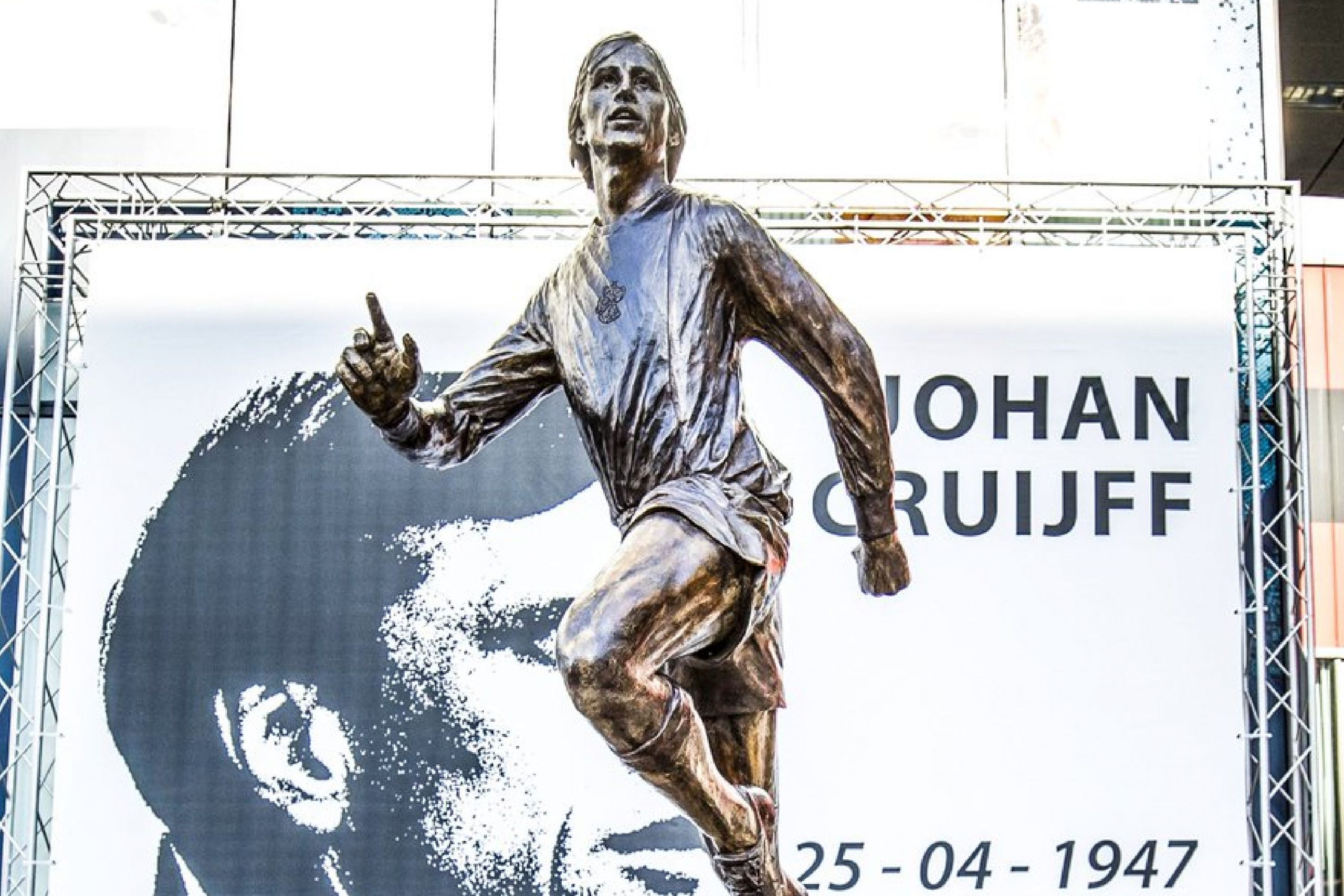 Ajax honour Johan Cruyff with a new statue outside their stadium