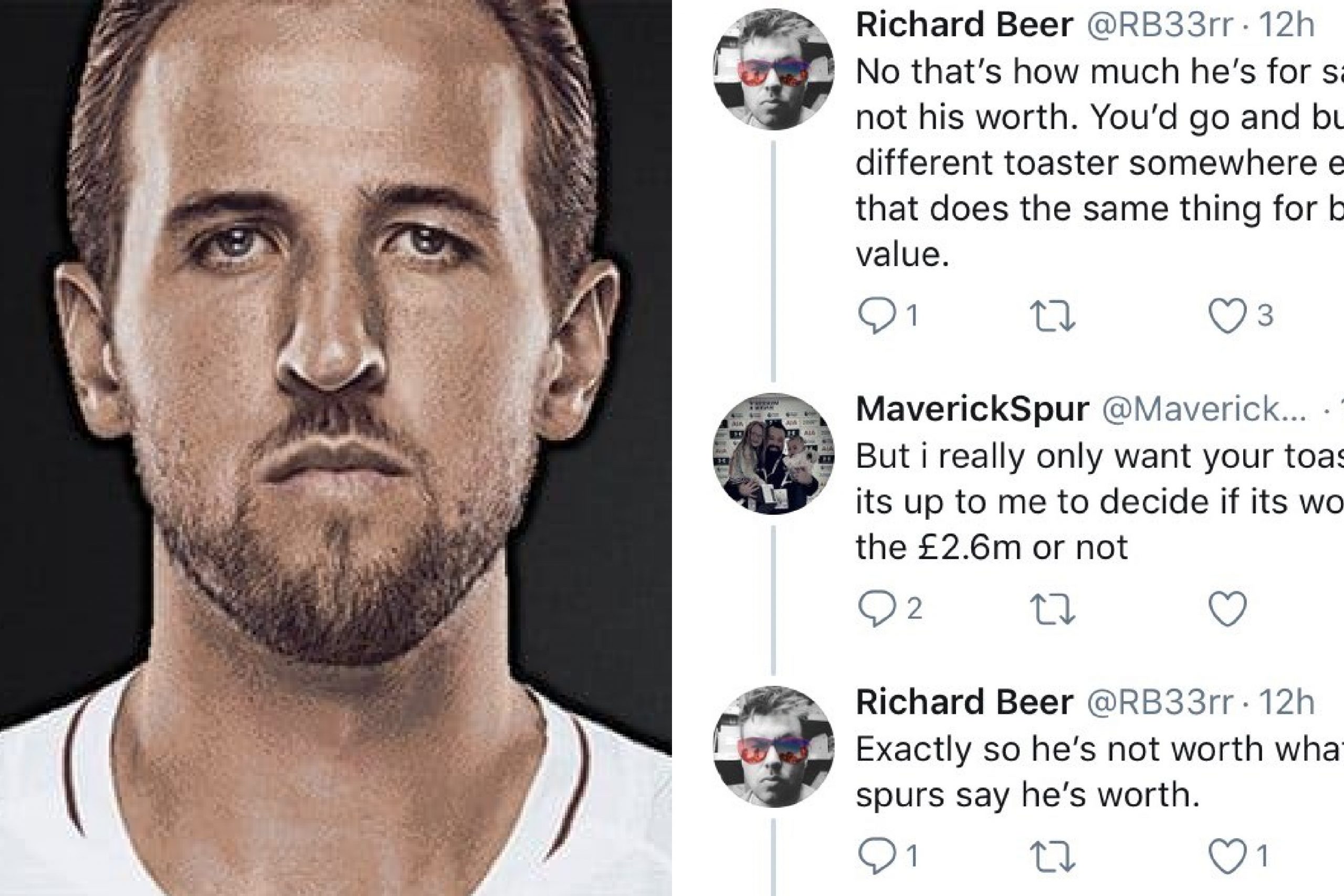 These football fans arguing over Harry Kane’s £200m valuation is the new “he’s 28 until he’s 29”