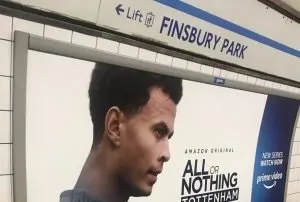 Amazon spotted promoting new All or Nothing_ Tottenham series on Arsenal territory (1)