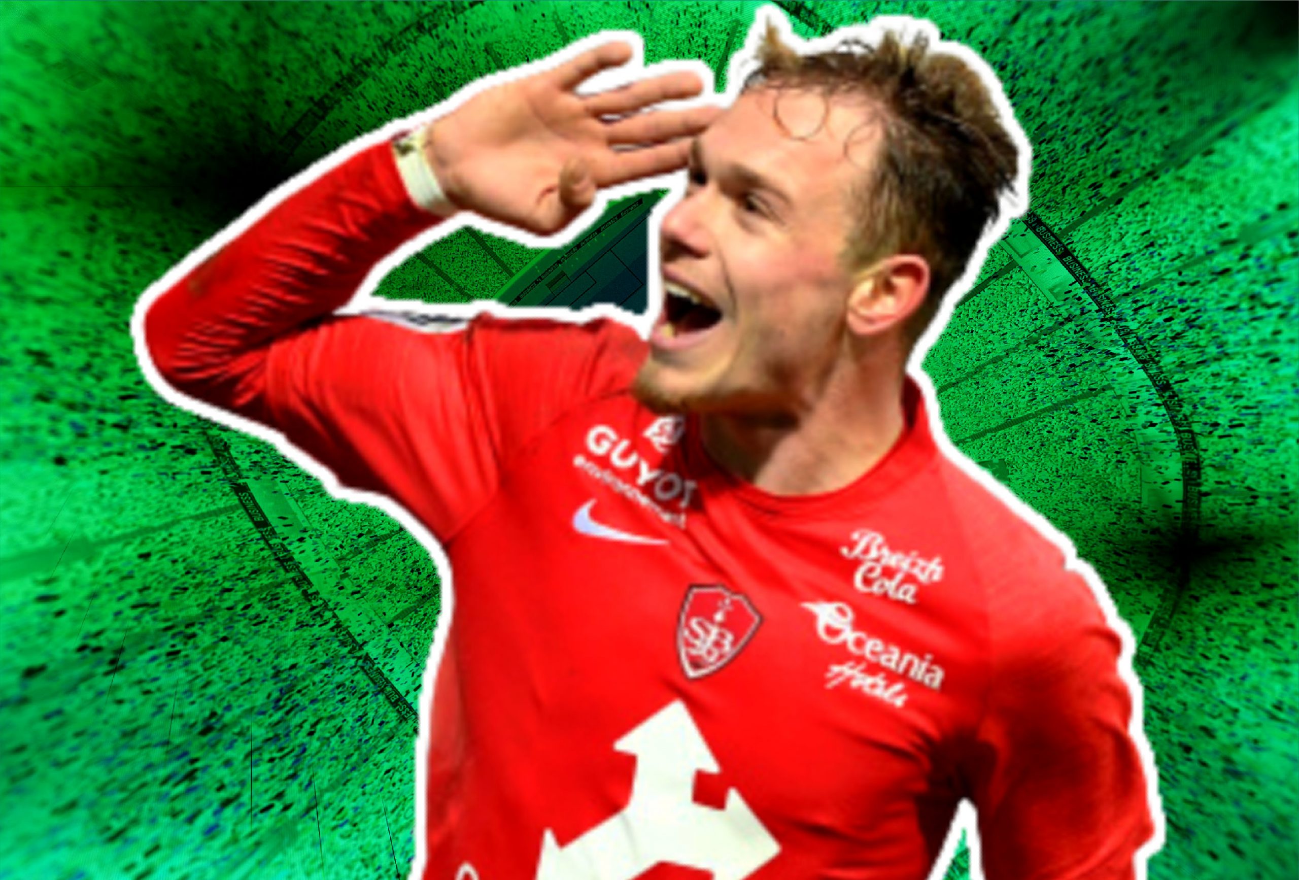 Irvin Cardona smashes in a sensational mid-air kung fu kick goal for Brest v Dijon