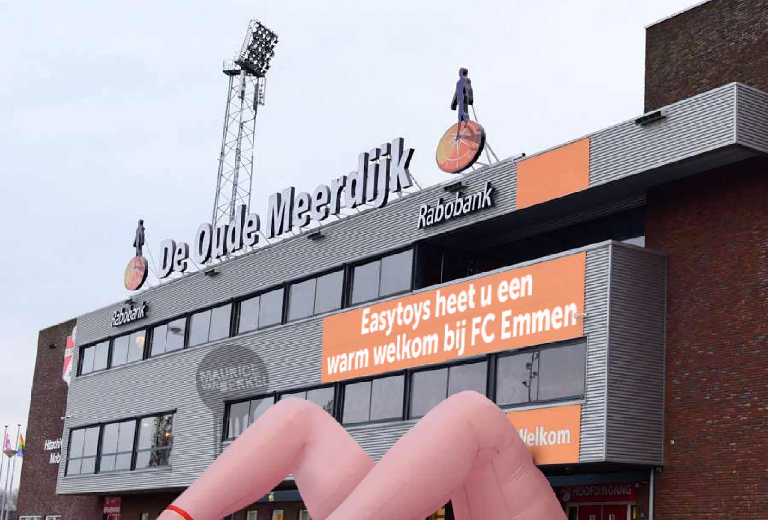 Photo – New sponsors EasyToys arrange for an x-rated welcome for FC Emmen fans