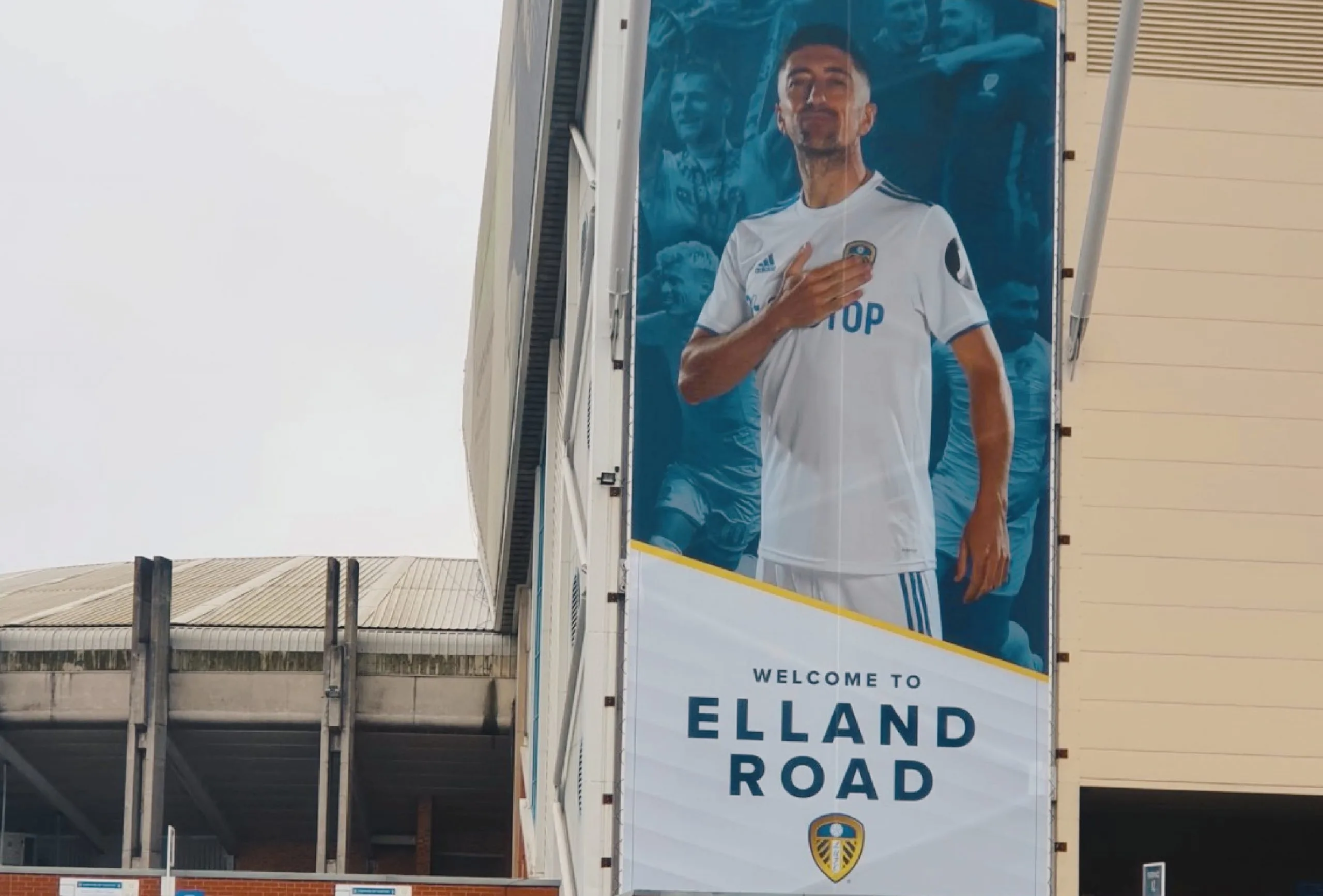 Pablo Hernandez banner on Elland Road