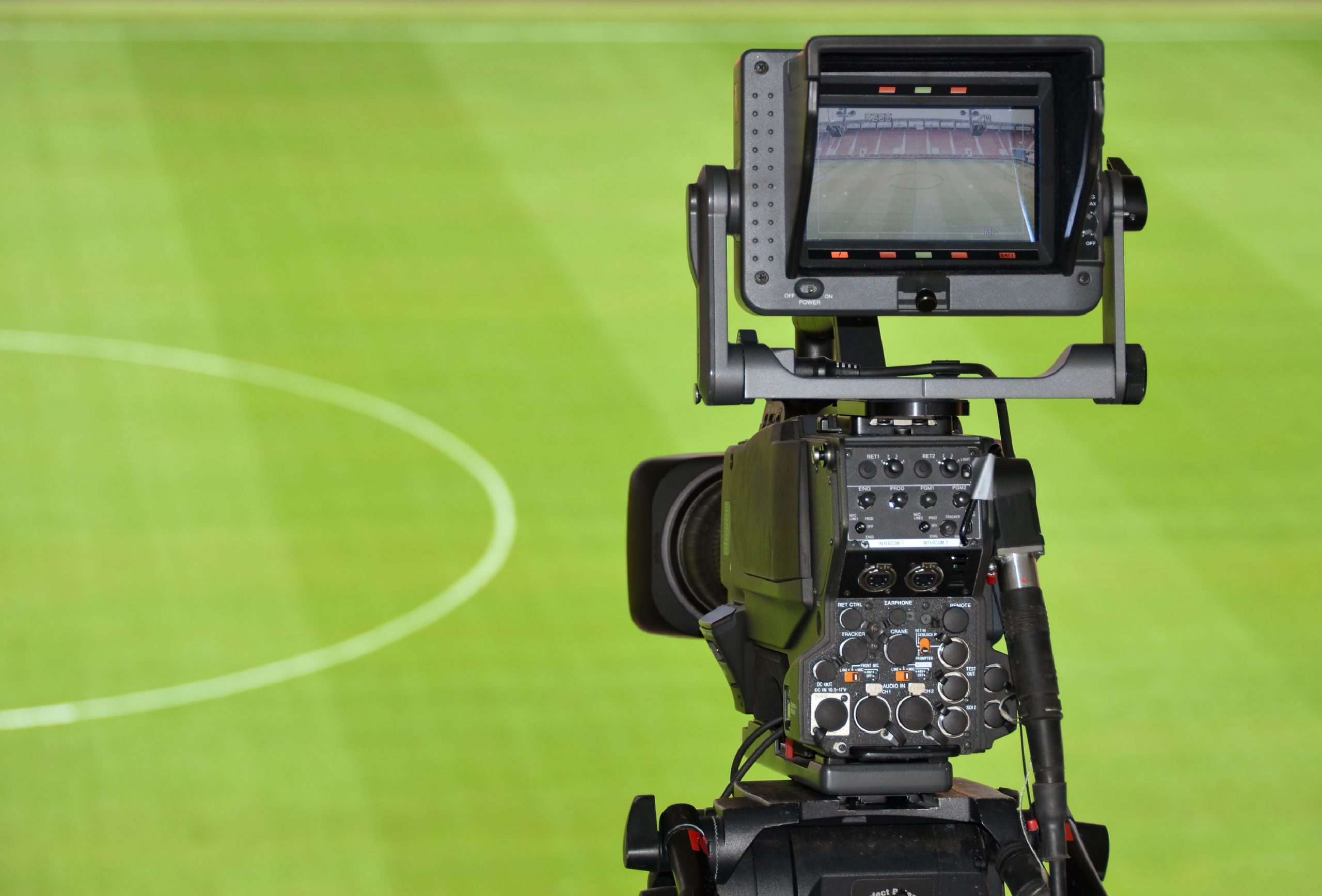 Camera deployed at a football stadium
