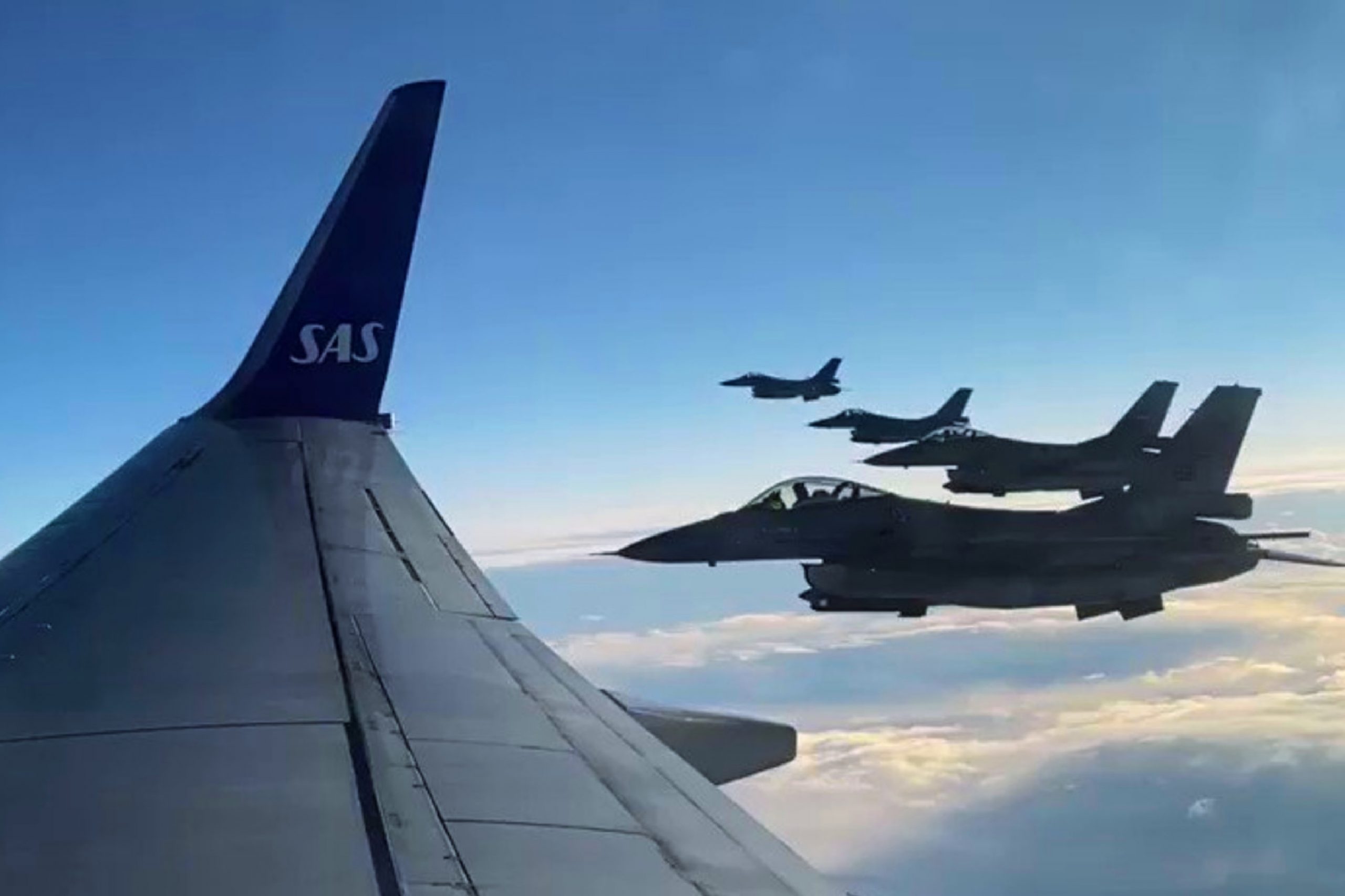 Norwegian champions Bodo_Glimt escorted by F-16s on their way home after winning the title
