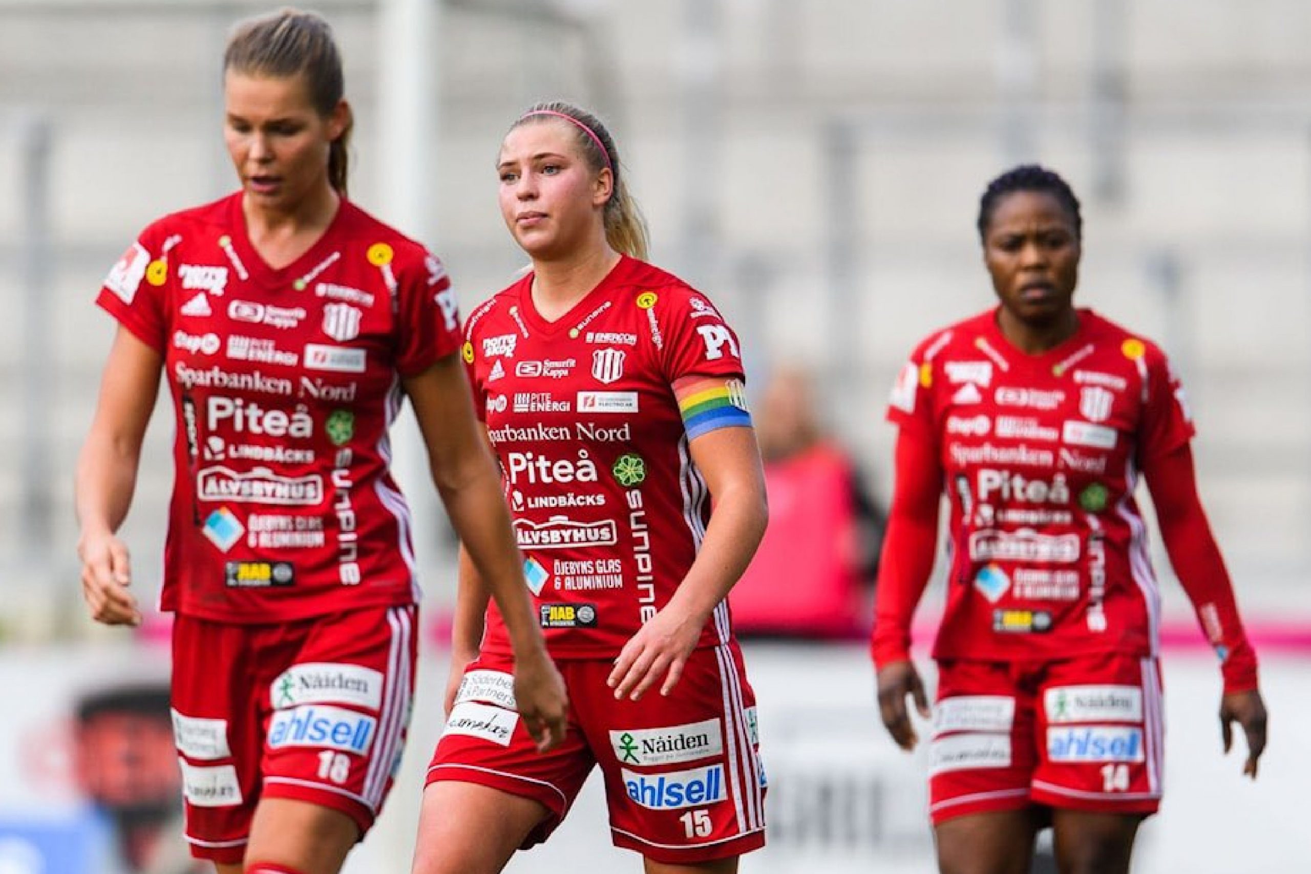 The women’s team going viral for the sheer number of sponsor logos on their kit