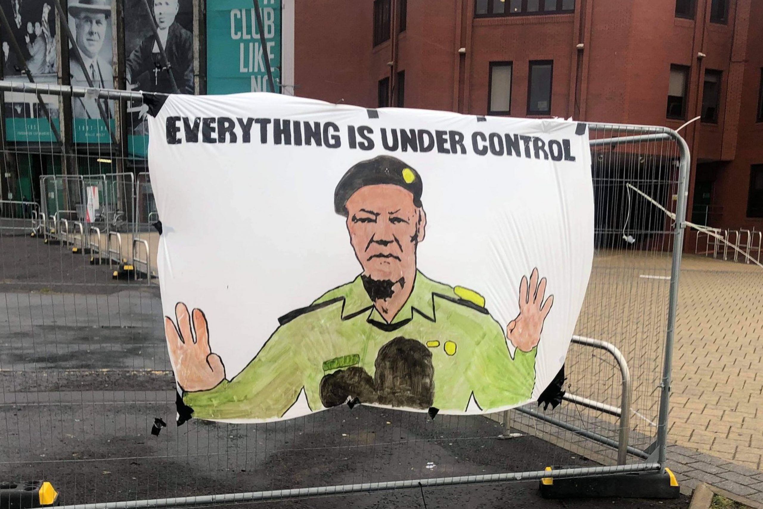 Celtic fans liken Peter Lawwell to Saddam Hussein’s propaganda minister as new banner goes up outside Parkhead