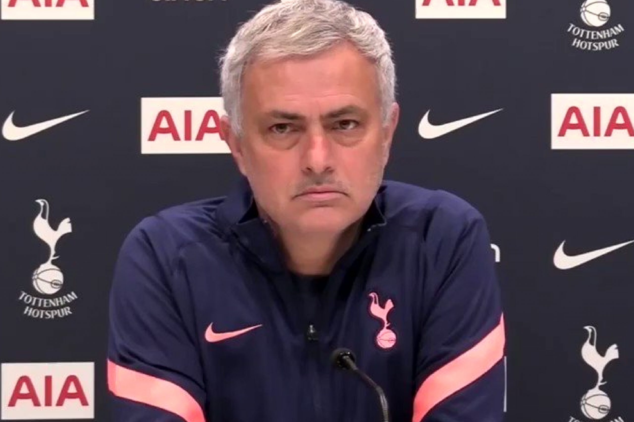 Jose Mourinho holding a press conference