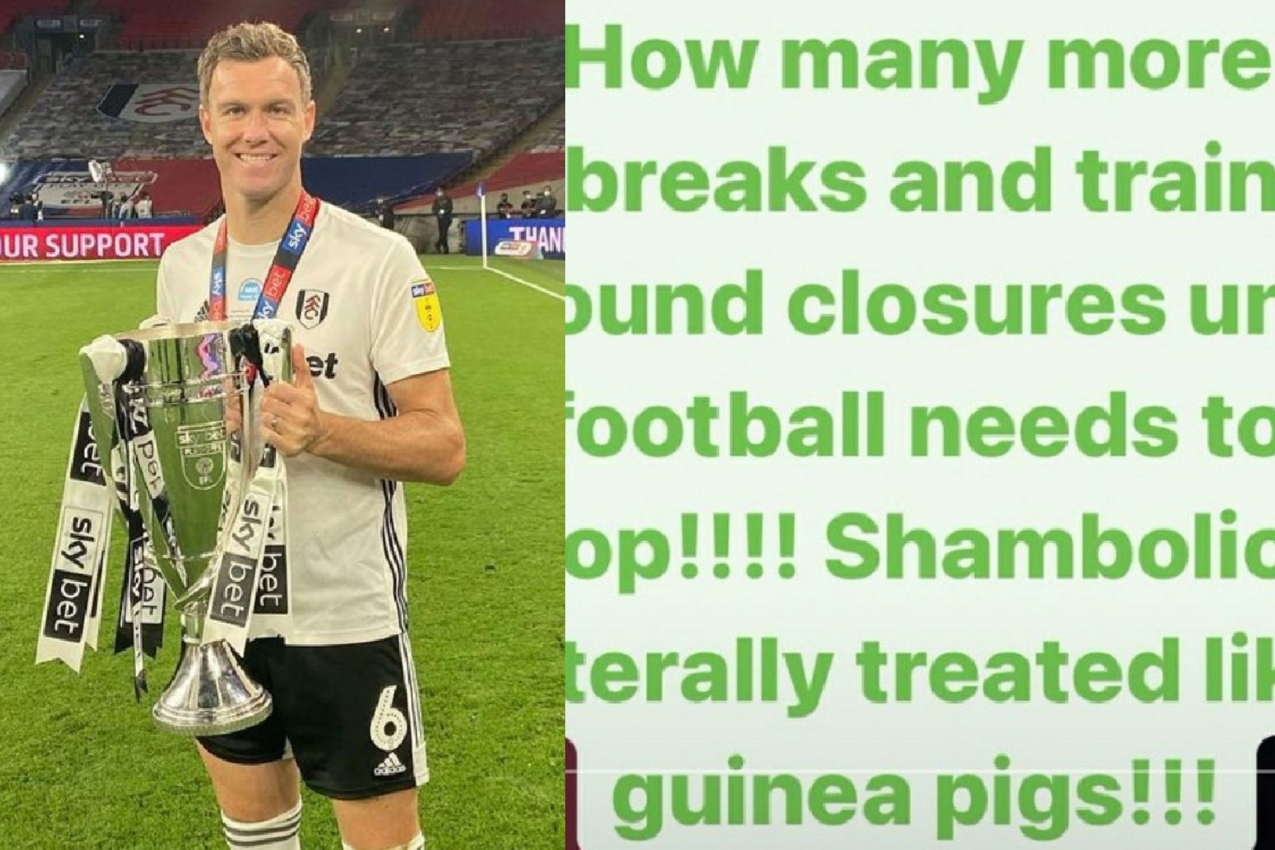 Kevin McDonald calls out the govt. for treating footballers like 'guinea pigs' amid Covid surge