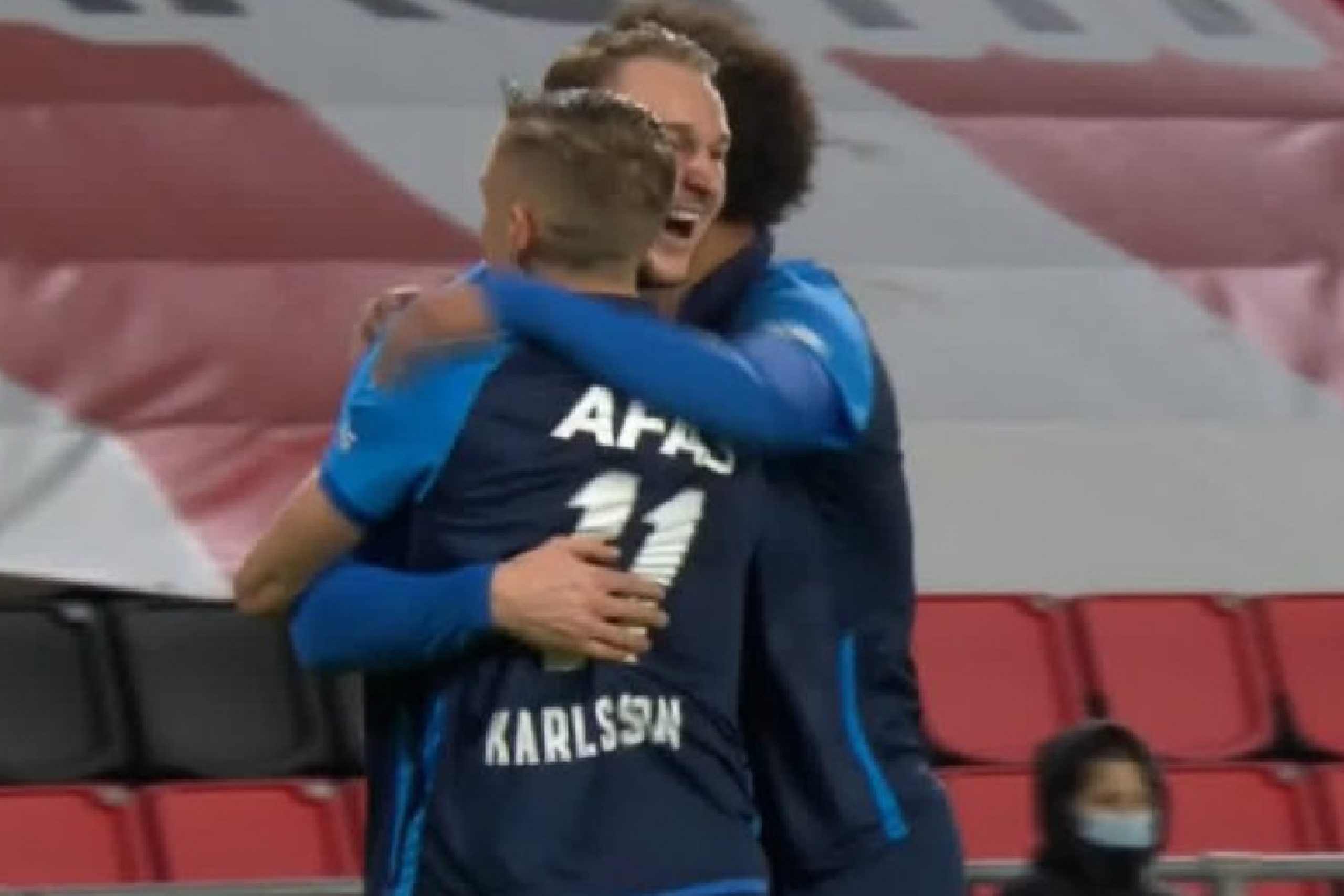 Teun Koopmeiners celebrates after goal against PSV