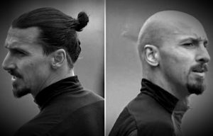 Zlatan Ibrahimovic appears to have chopped off his iconic ponytail for a new bald look