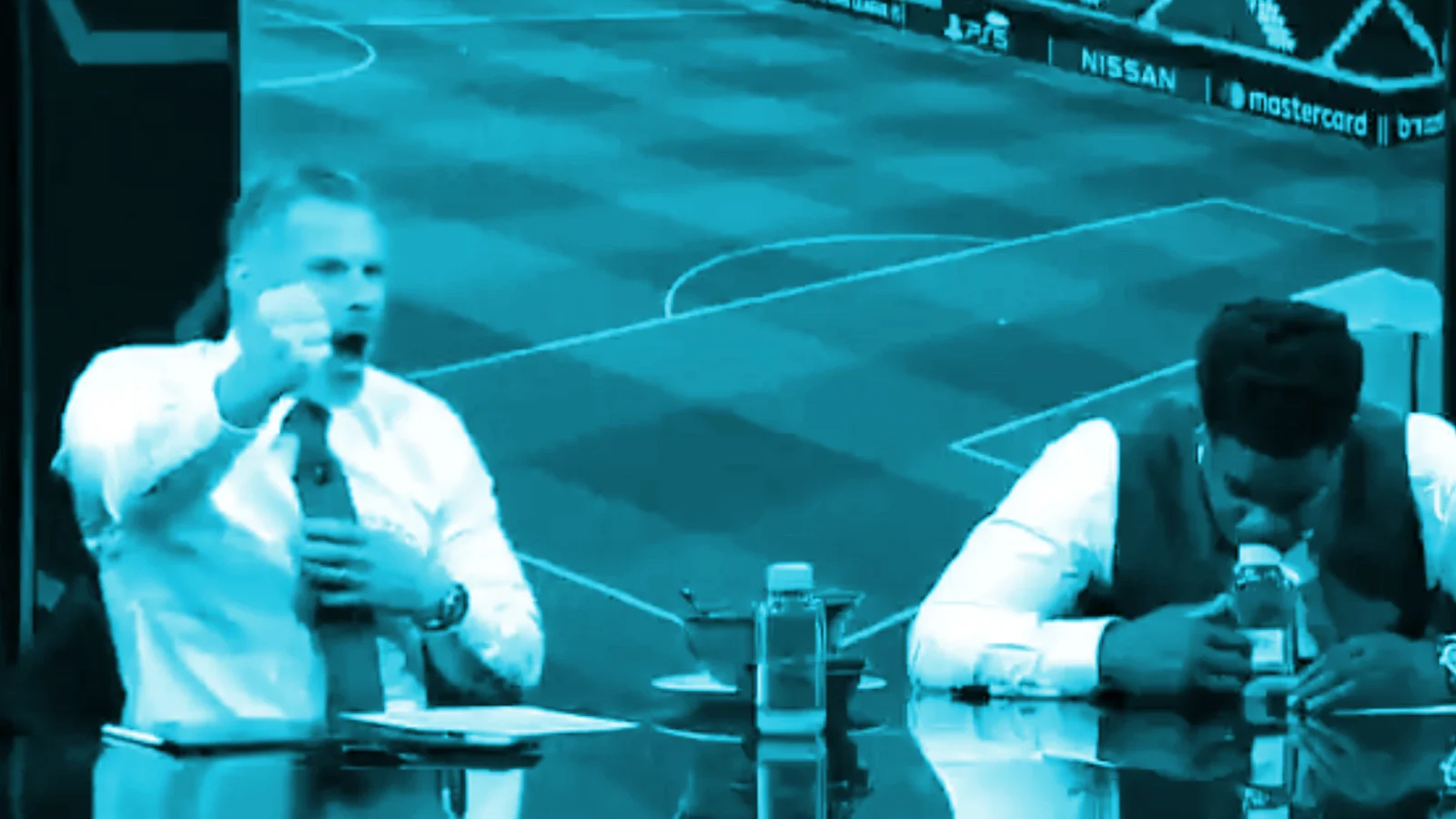 Jamie Carragher shows Liverpool bond with reaction to Marquinhos' goal v Man City