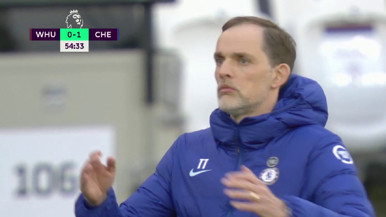 Video: Thomas Tuchel’s reaction is priceless as Timo Werner misses from a yard against West Ham