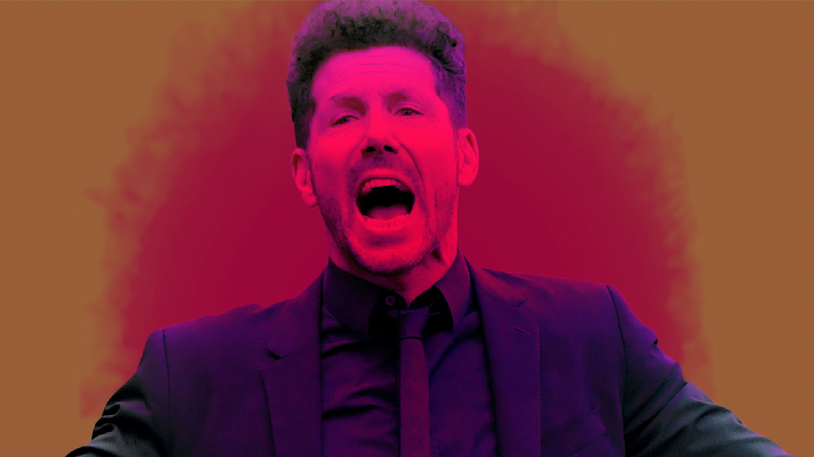 Diego Simeone giving a passionate reaction
