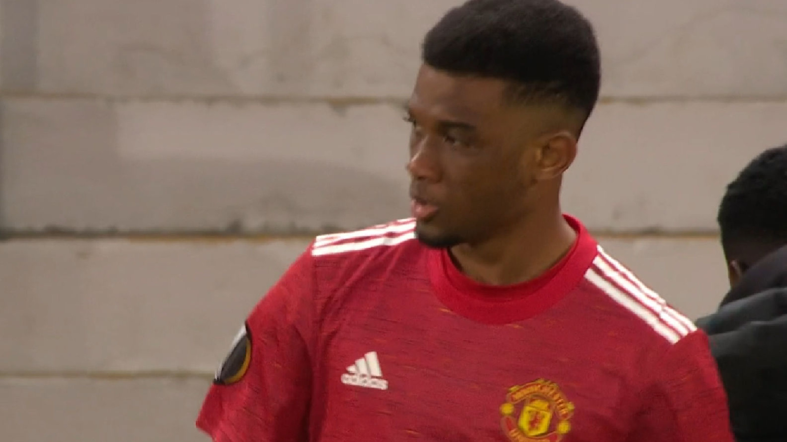 Amad Diallo making an appearance for Man United