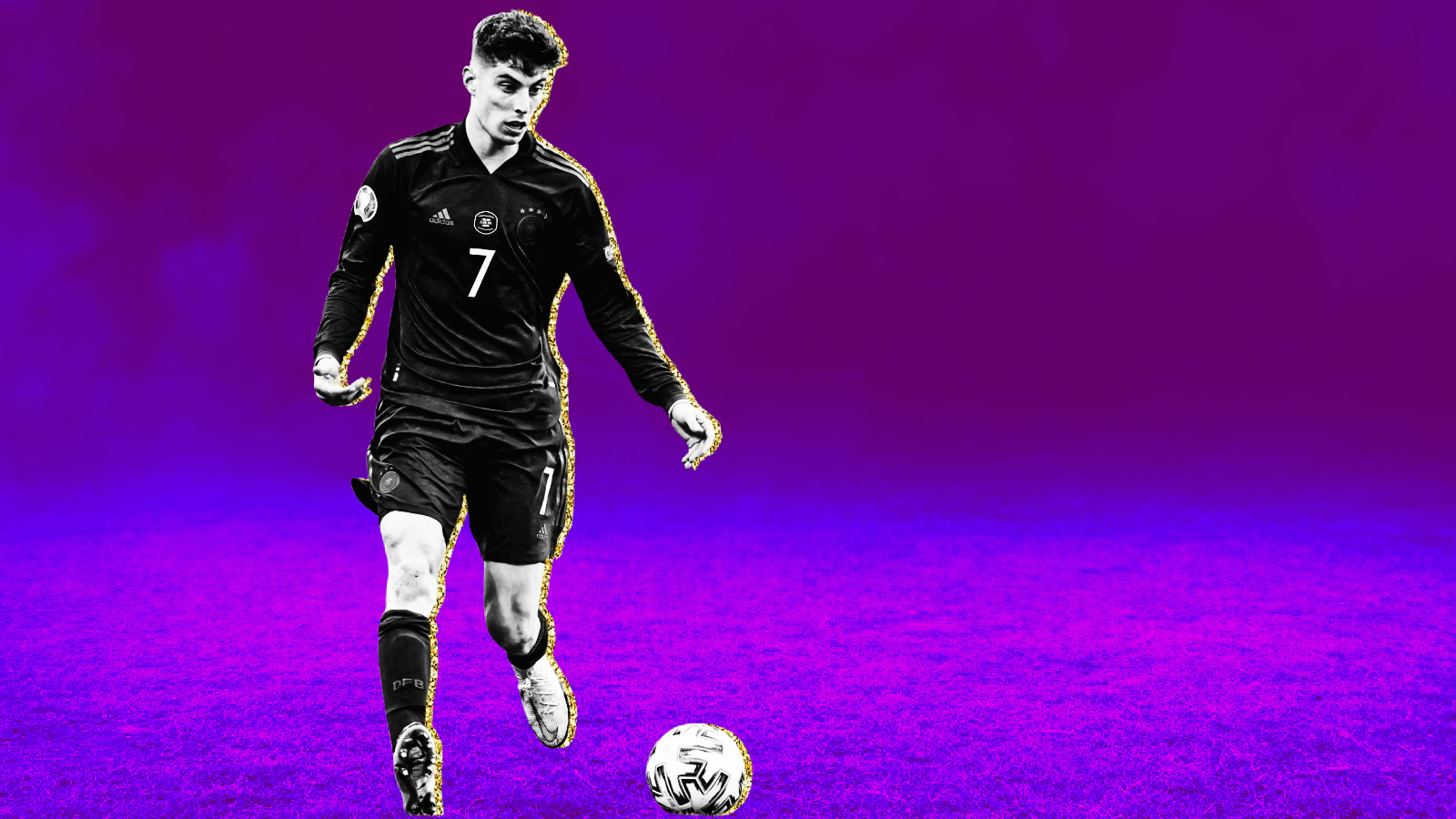 Kai Havertz focused at the ball during game against England (1)