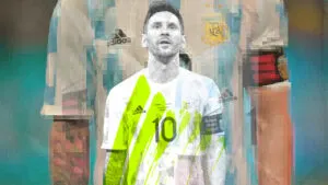 Lionel Messi looking the business during the game against Uruguay