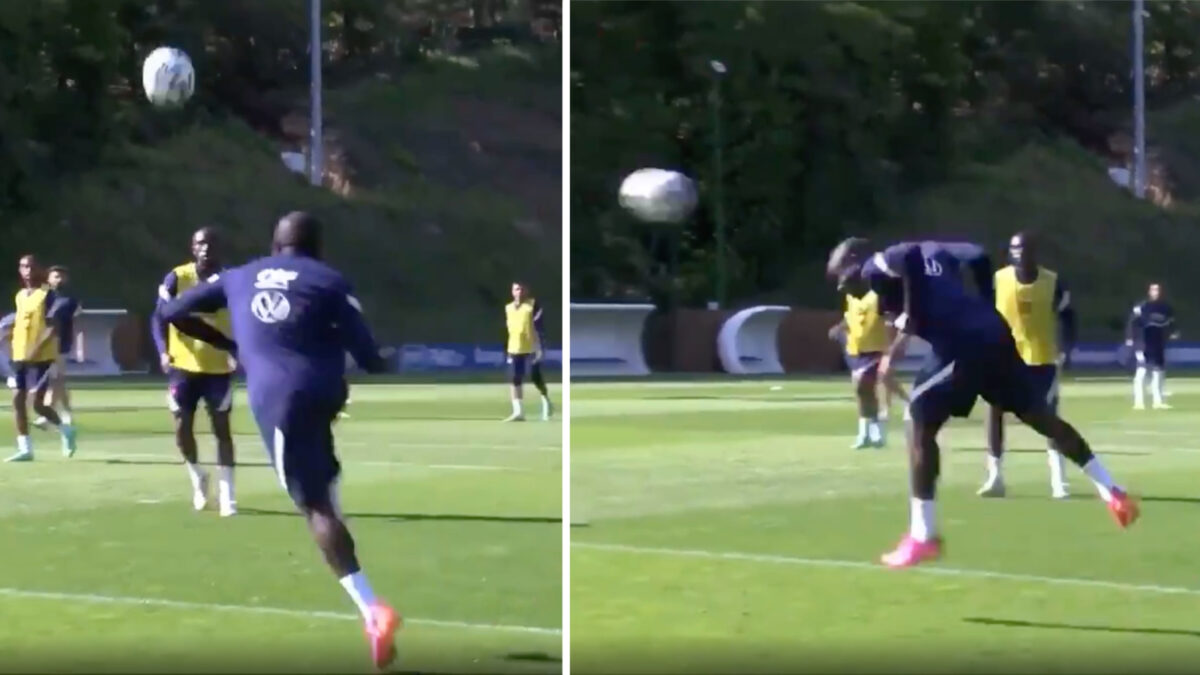 Video: N’Golo Kante thumps bullet header in France training