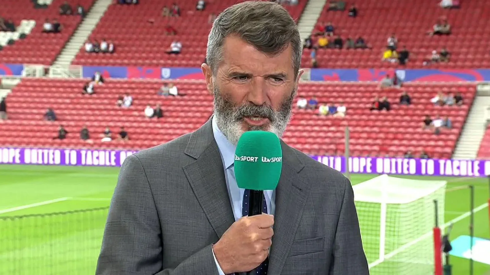 Roy Keane during punditry work for ITV