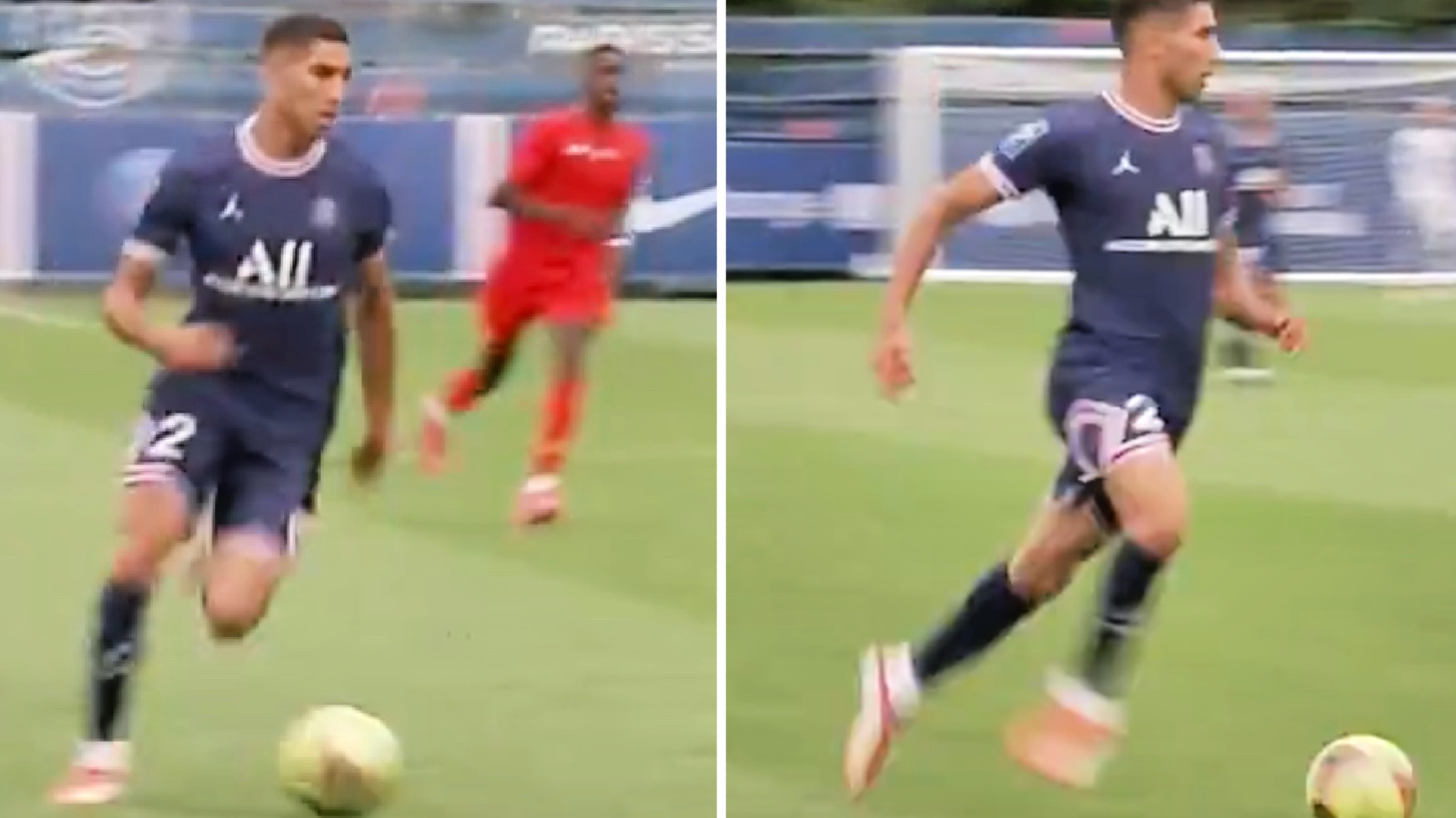 Achraf Hakimi pulled off a galloping run and assist during his first outing for PSG