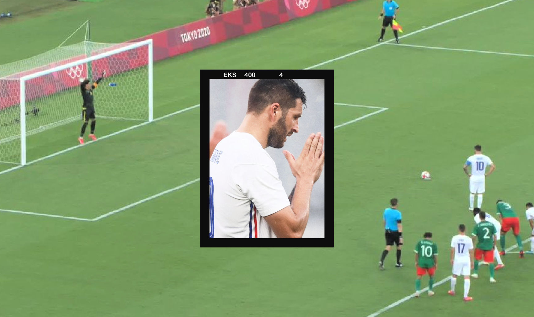 Andre-Pierre Gignac scored a penalty against Mexico in the Olympics and apologised during his celebration