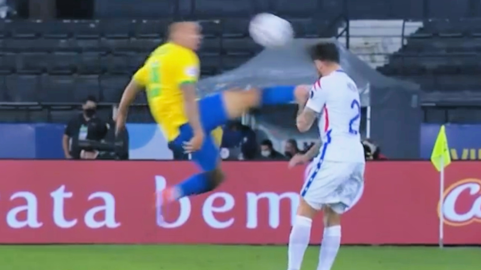 Watch: Gabriel Jesus sees red for gruesome kick on opponent’s face