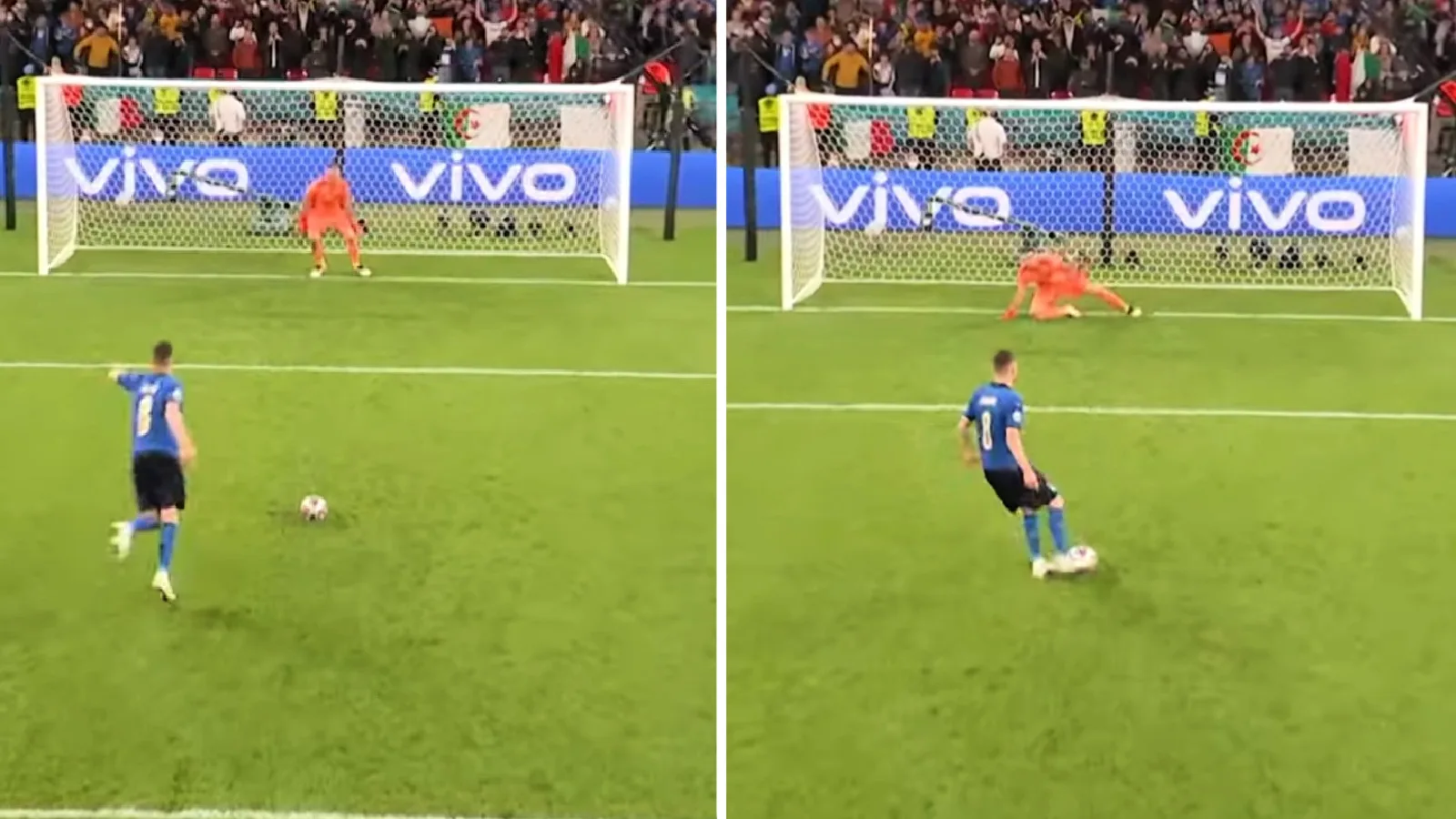 Jorginho sends Unai Simon in the wrong direction to win Italy's semi final game against Spain