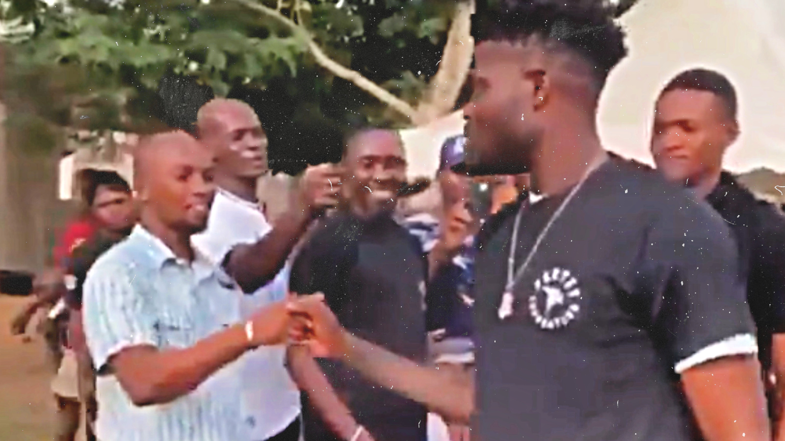 Thomas Partey refuses to fist bump a fan wearing Tottenham Hotspur kit