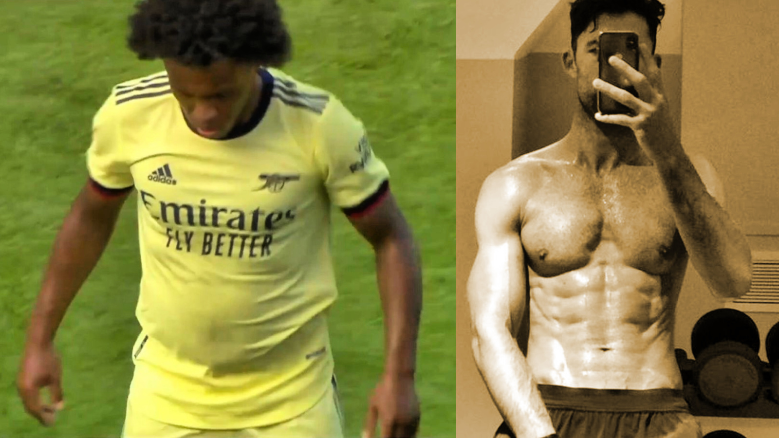 Willian showing his dad bod against Arsenal as Gary Cahill shows off ripped physique