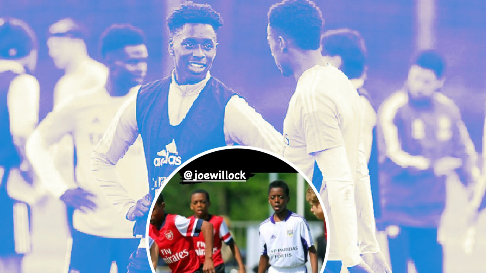 Albert Sambi Lokonga and Joe Willock during their academy days got Anderlecht and Arsenal