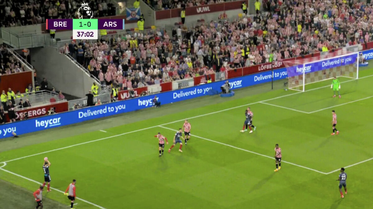Brentford fans banter Arsenal with an x-rated chant during their 2-0 win at home