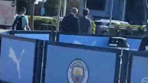 Marcelo Bielsa was spotted at the Etihad by a Leeds United fan on Tuesday