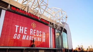 The front of Old Trafford