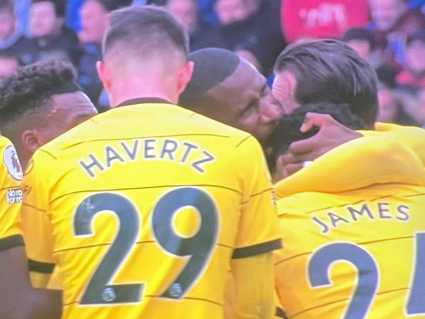 Watch the moment Antonio Rudiger bit Reece James during a goal celebration
