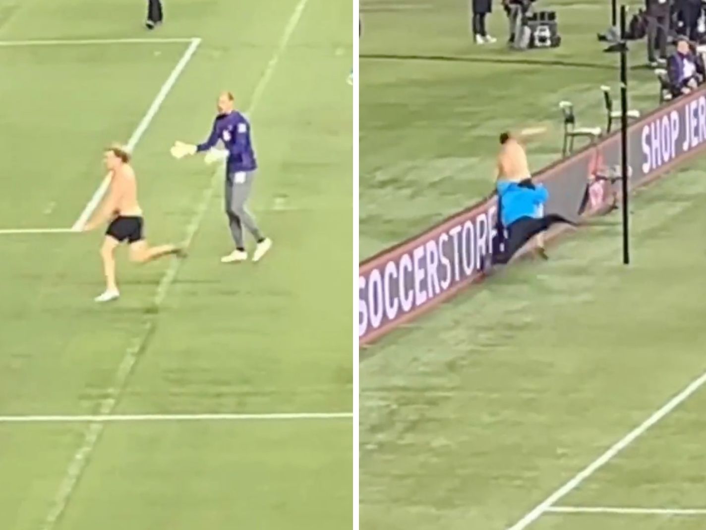 Canadian streaker suffers most brutal end to his pitch-invading journey