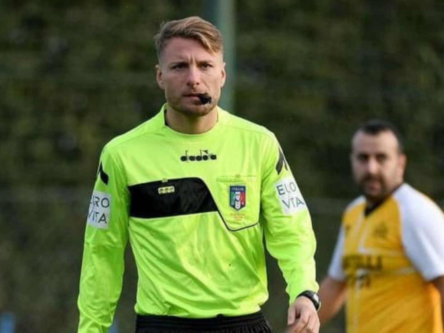 Lazio forward Ciro Immobile turns referee for charity match – here’s how it went